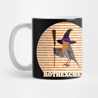 Robin Bird Watching Birding Ornithologist Halloween Gift Mug